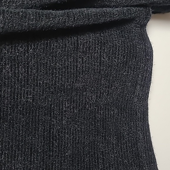 SANCTUARY Plush Teddy Mock Neck Black Sweater Size Large - Picture 12 of 16